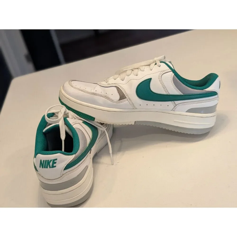 Nike Gamma Force Sail Fir Green Shoes | Women's 10 Retro Court Sneaker Old Money